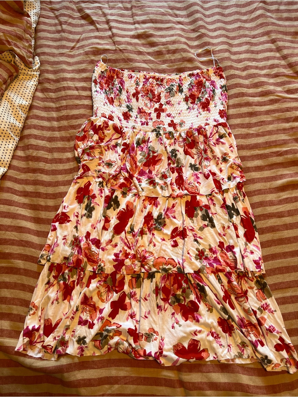 Lascana for Venus Floral Smocked Top - Pink & Red Floral